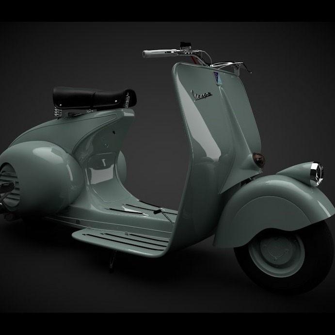 3D模型-Vespa摩托车 98 1946
