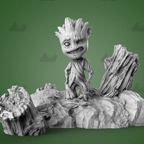 超可爱的少年格鲁特Groot 3D打印模型