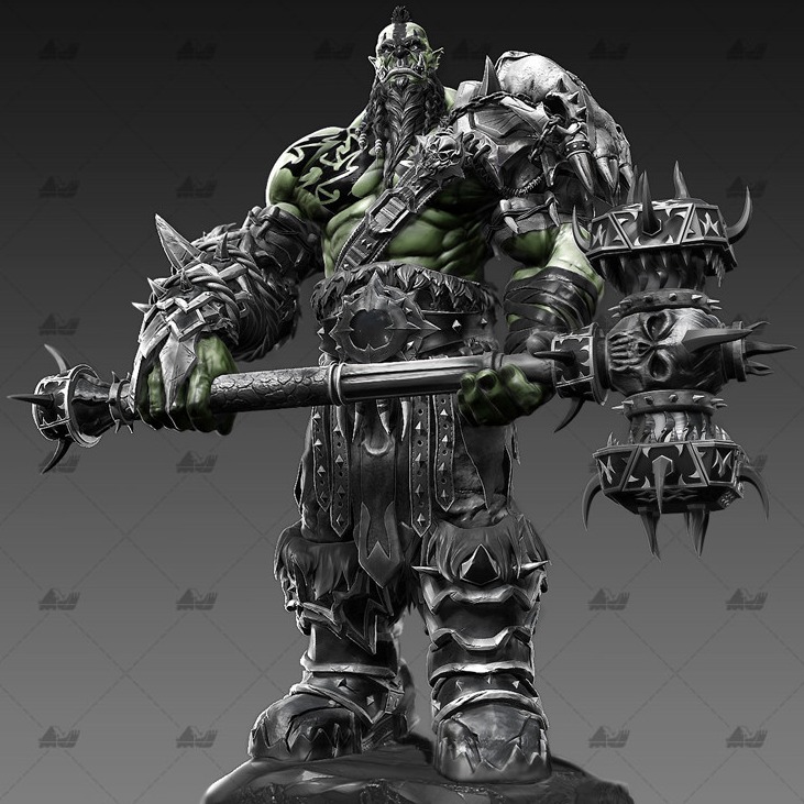 兽族ORC魔兽争霸 3D打印模型