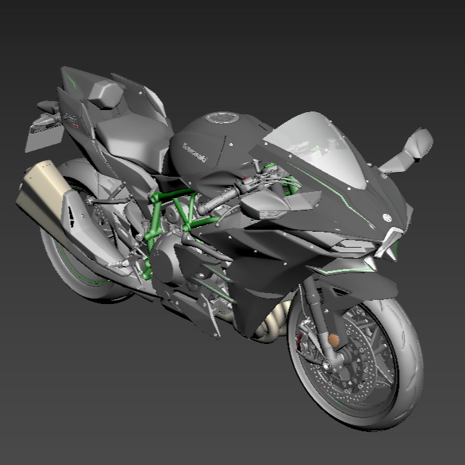 3D模型-摩托