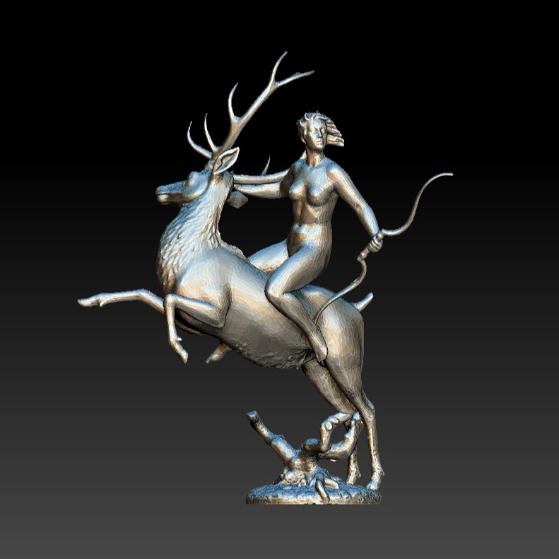 鹿骑士雕塑