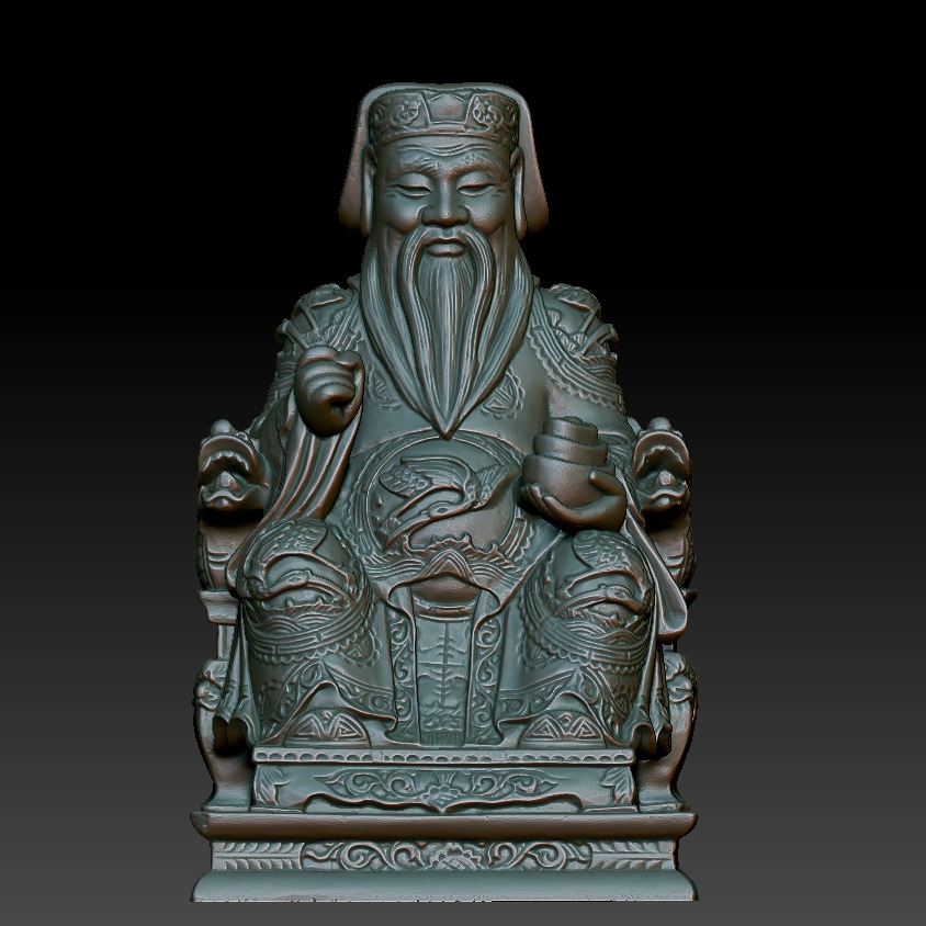 3D模型-老财神坐像