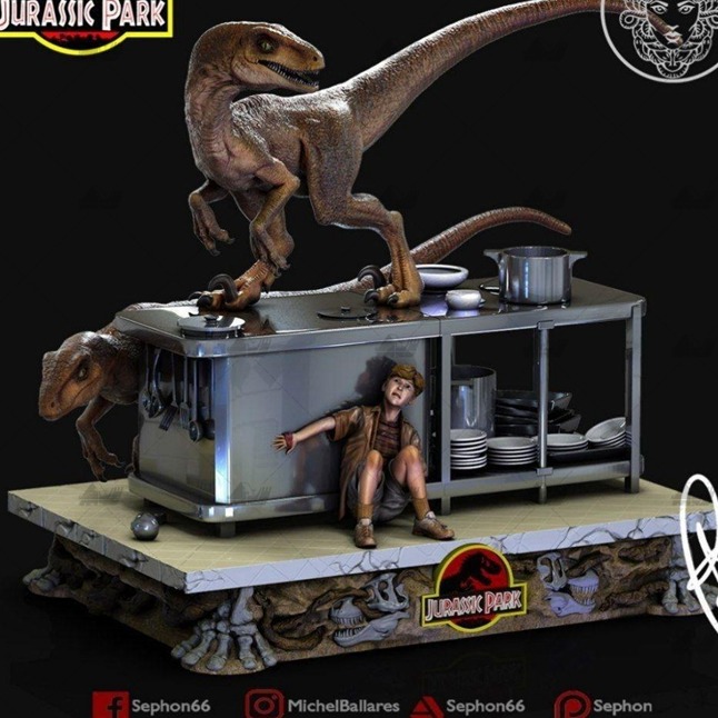 侏罗纪公园厨房场景 3D打印模型模型