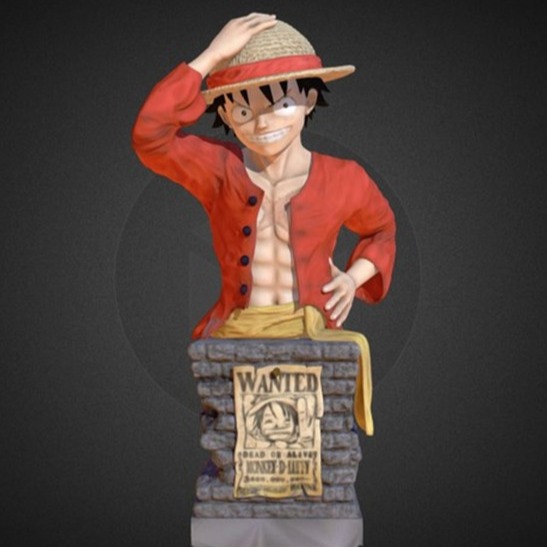 路飞通缉令半身像|海贼王 3D打印模型