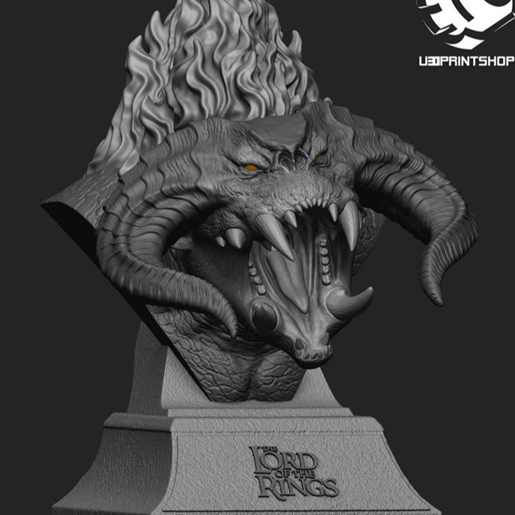 balrog(炎魔）超精细头像 3D打印模型