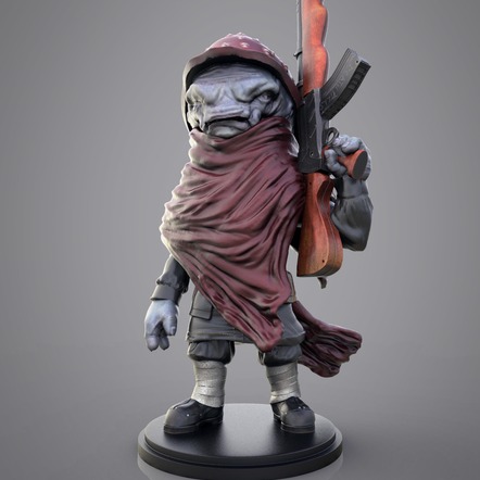 鱼人战士 3D打印模型stl游戏人物