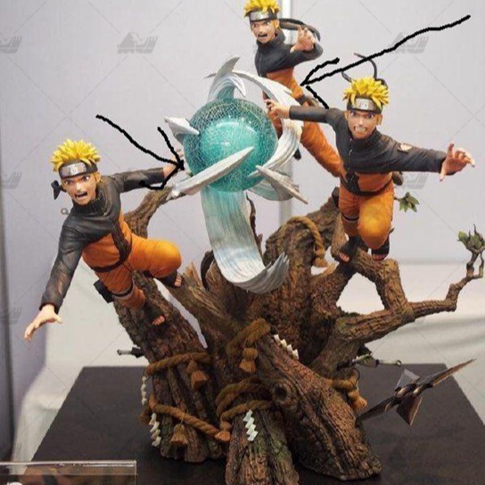 鸣人火影分身火影忍者3D打印模型数据stl人物手办