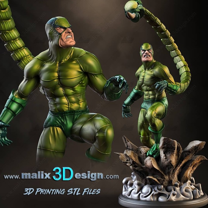 蜘蛛山[文件白胚]3D打印模型数据stl人物手办