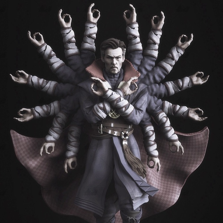 奇异博士[文件白胚]3D打印模型数据stl人物手办