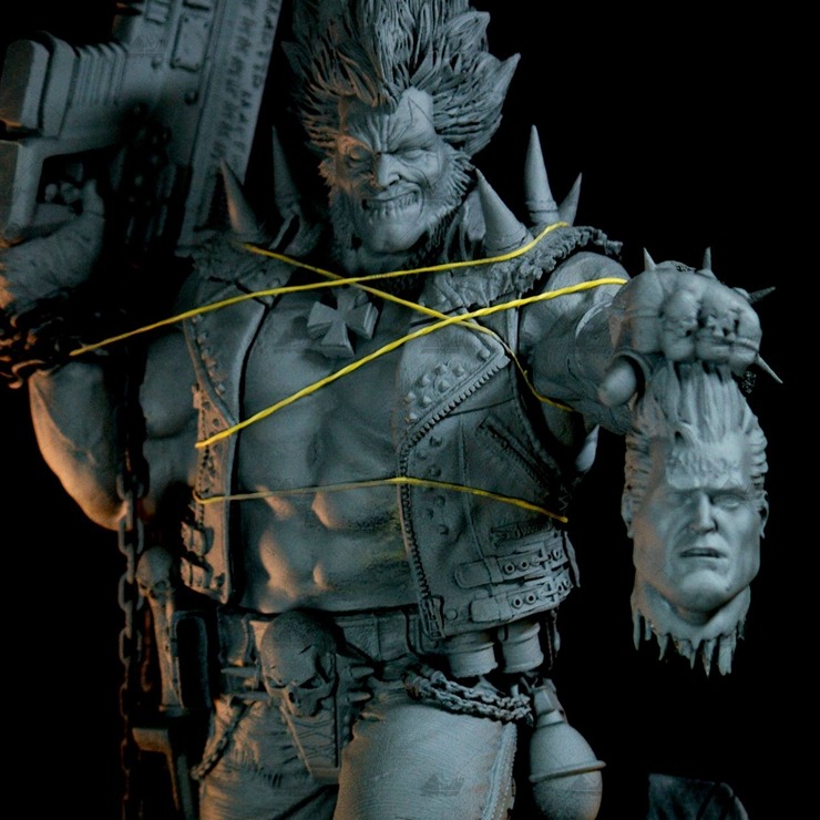 暴狼罗伯[Lobo]DC 3D打印模型stl数据文件白胚人物手办