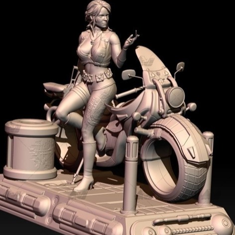 Ciri 赛博朋克2077 3D打印模型stl数据文件白胚人物手办