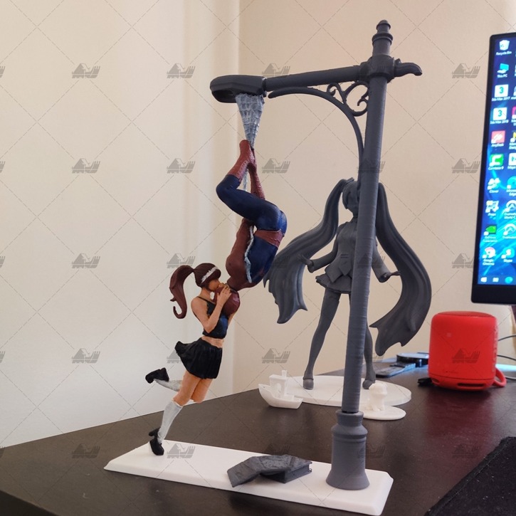 蜘蛛侠的爱 3D打印模型stl数据文件白胚人物手办