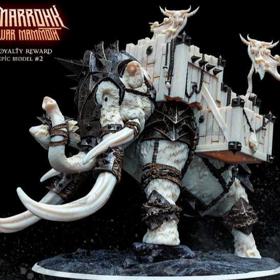 战争猛犸大像 高精 3D打印模型stl数据文件白胚人物手办