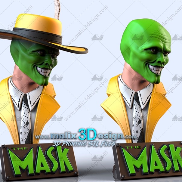 The Mask（面具}3D打印模型stl数据文件白胚人物手办