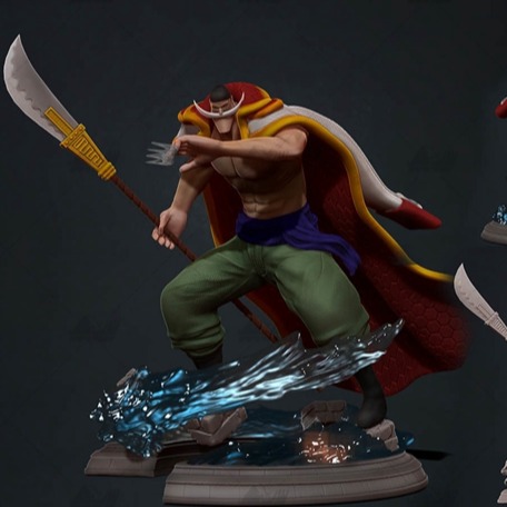 白胡子船长 海贼王[文件白胚]3D打印模型数据stl人物手办