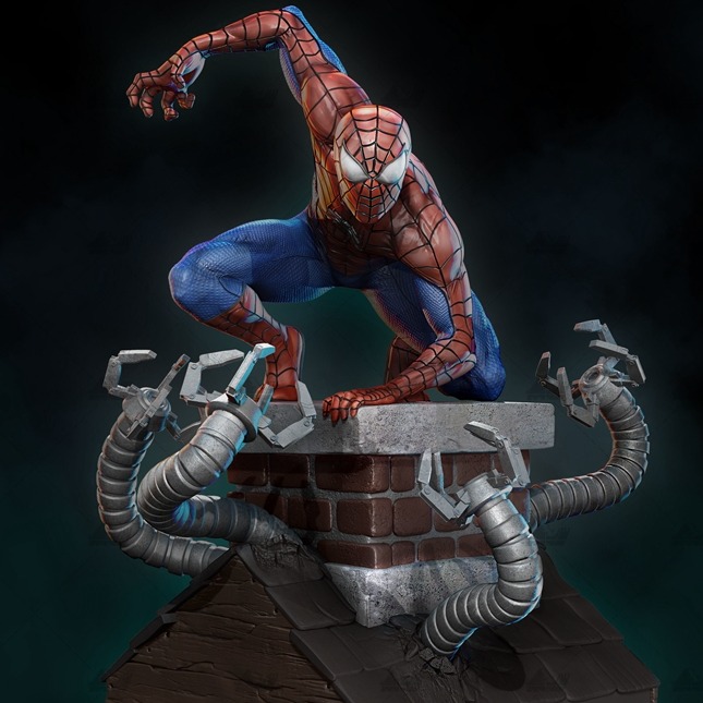 蜘蛛侠双头2021款3D打印模型stl人物手办