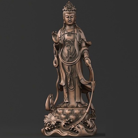 净水观音3D打印模型