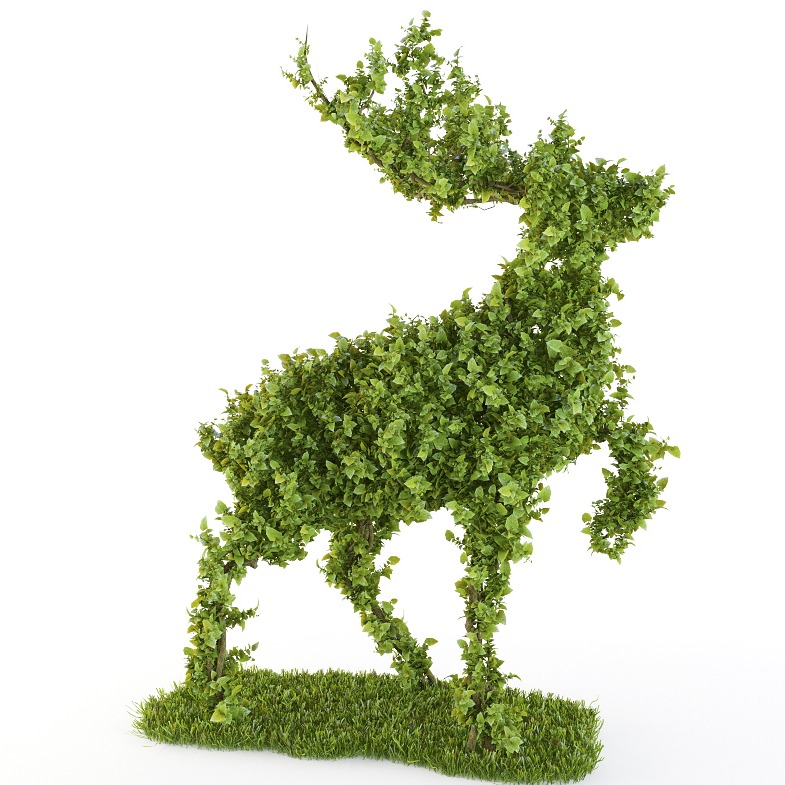 绿叶 鹿 3D模型-3D打印
