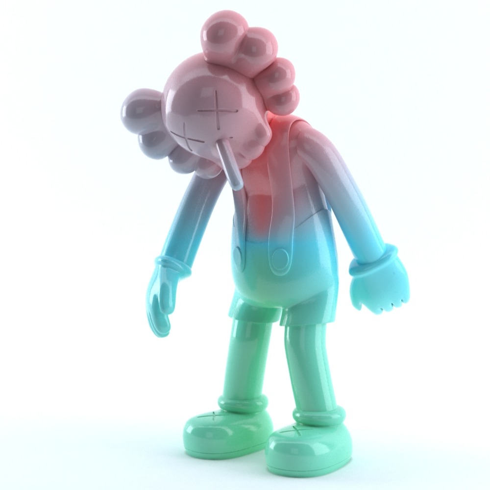 长鼻子Kaws 3D打印模型