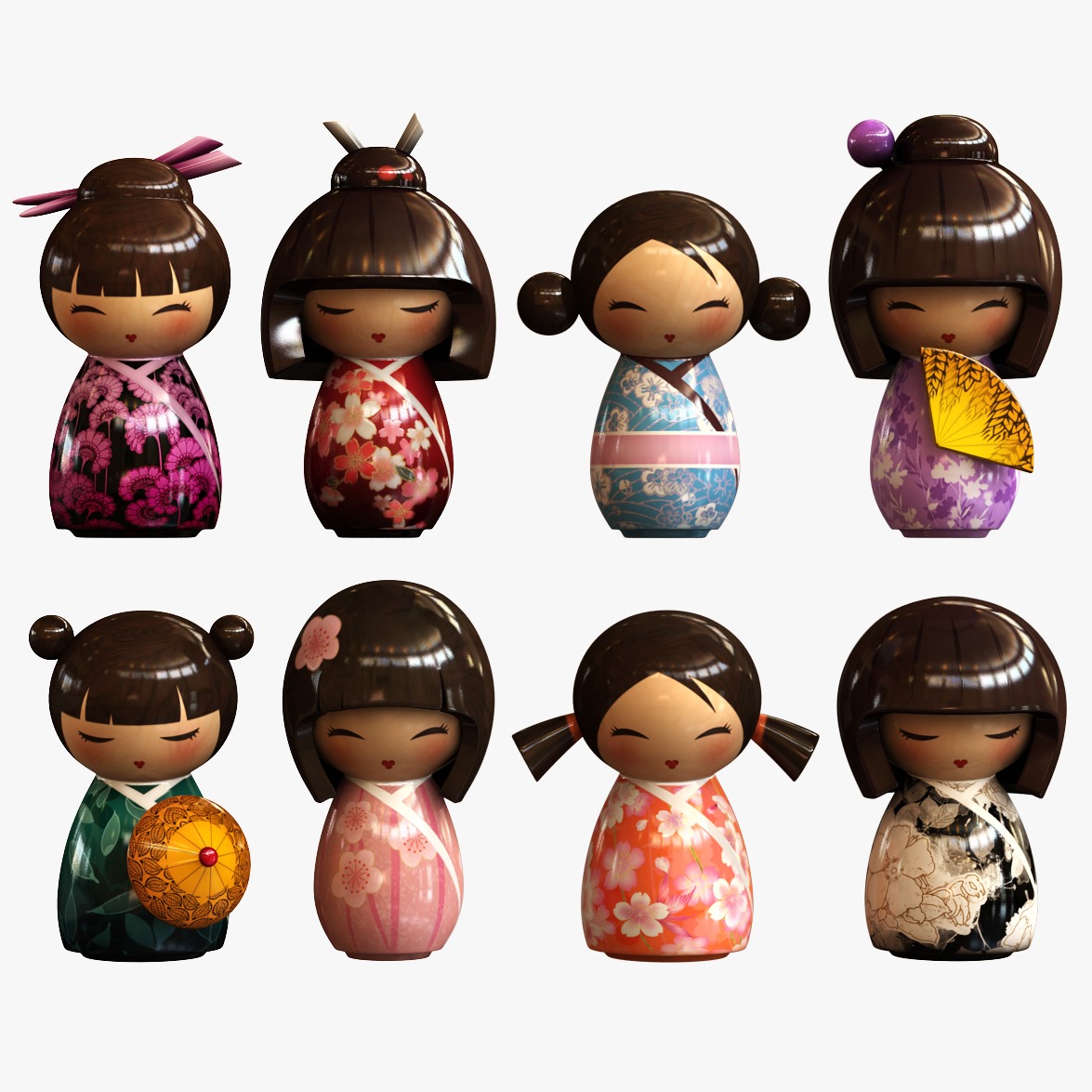 迷你版日本歌妓 Geishas