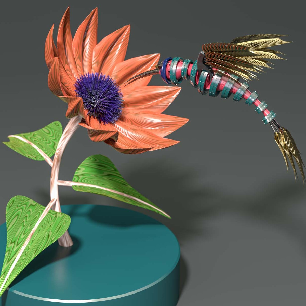3D模型-机械蜂鸟Colibri