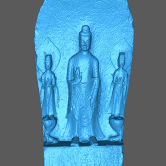 3D模型-佛像和二菩萨碑3D打印模型