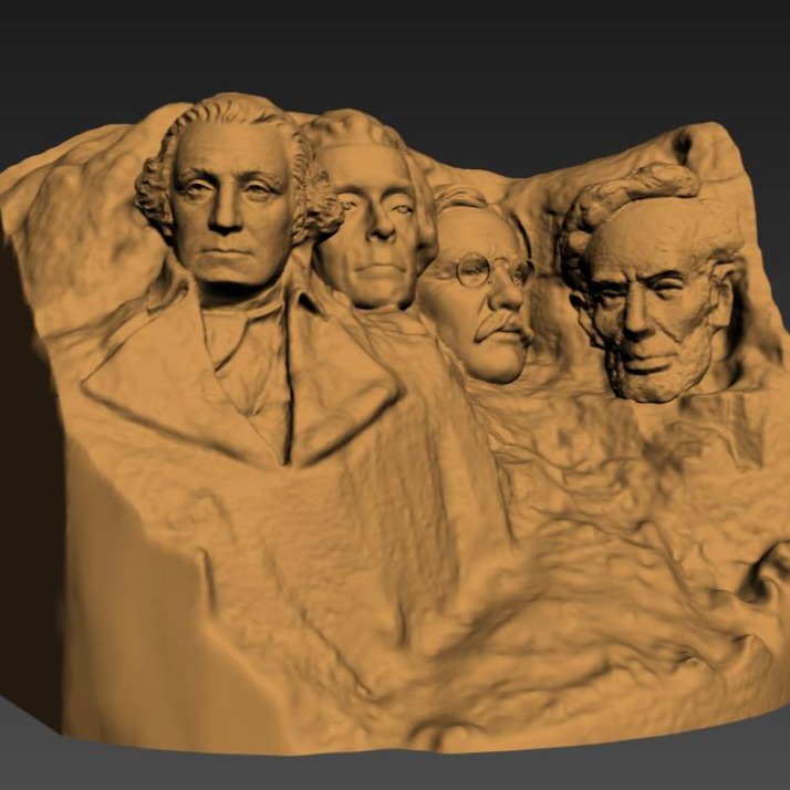 美国总统山 3D打印模型