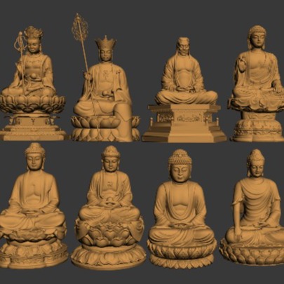 佛像佛祖 集合3D模型