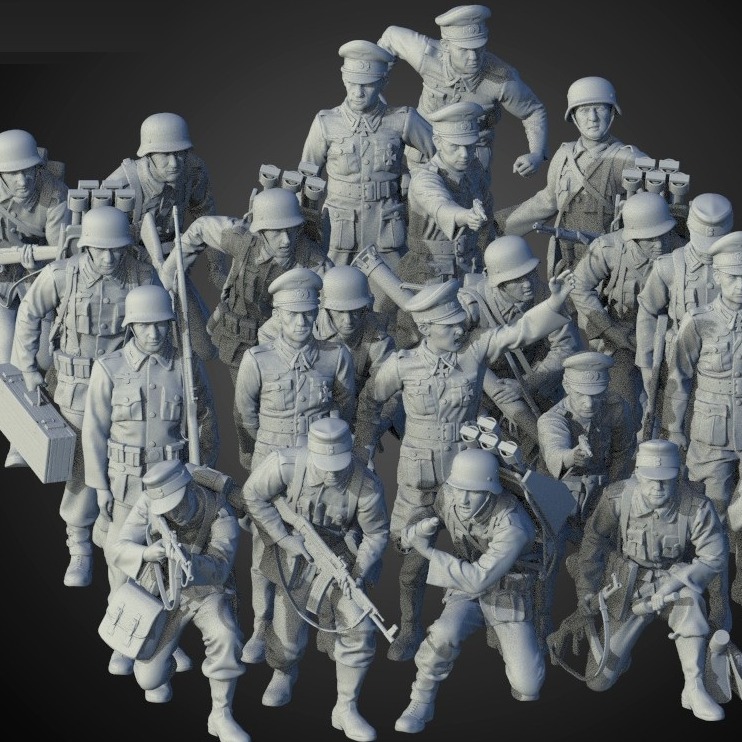 3D模型-二战德国兵人3D模型
