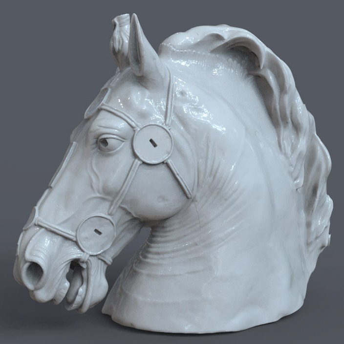 3D模型-罗马雕像马头