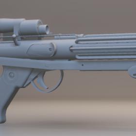 3D模型-星球大战帝国突击兵的E-11步枪