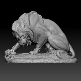 3D模型-狮子与蛇