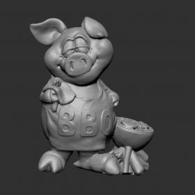 3D模型-BBQ卡通猪