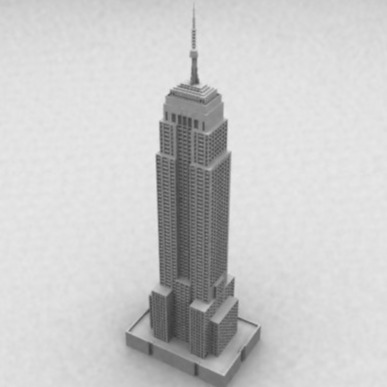 3D减化美国帝国大厦（High-Poly Empire State Building）