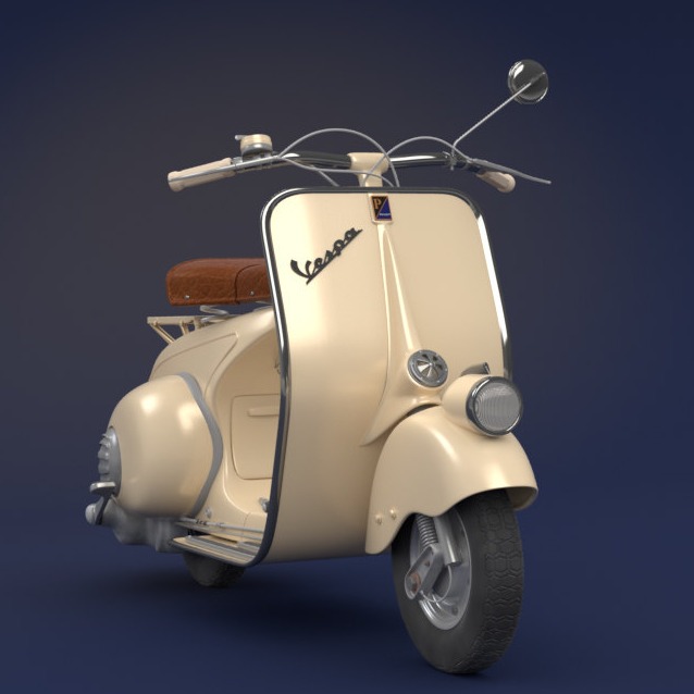 3D模型-罗马假日 VESPA 摩托车 1946款